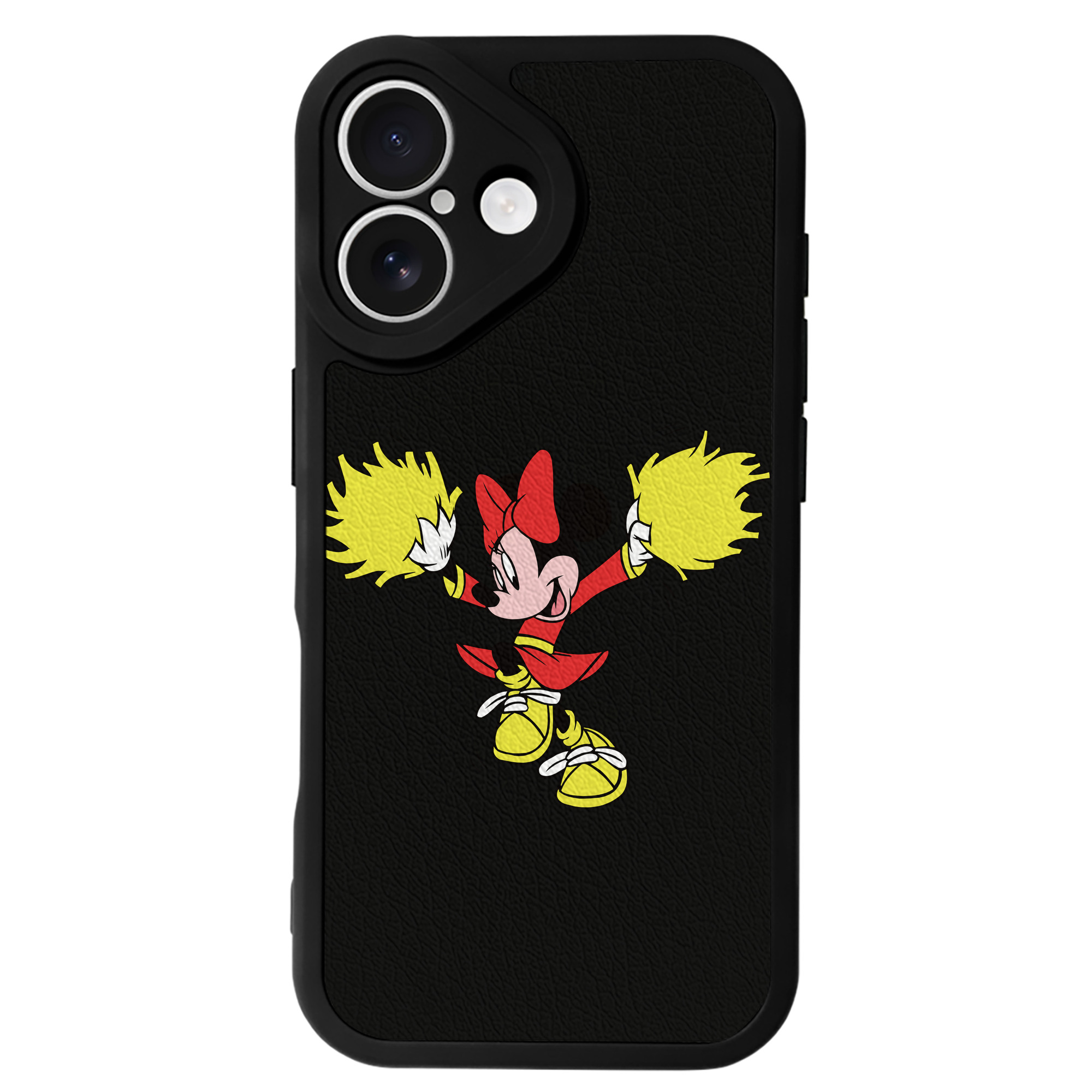 （画像用） ミッキーマウス Mickey Mouse 【iPhone 16シリーズ対応】シリコンスマホケース（レザー調） 材質：シリコン